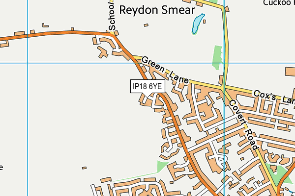 IP18 6YE map - OS VectorMap District (Ordnance Survey)