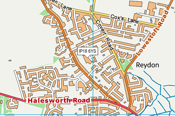 IP18 6YS map - OS VectorMap District (Ordnance Survey)