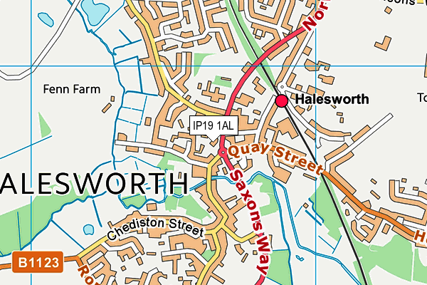 IP19 1AL map - OS VectorMap District (Ordnance Survey)