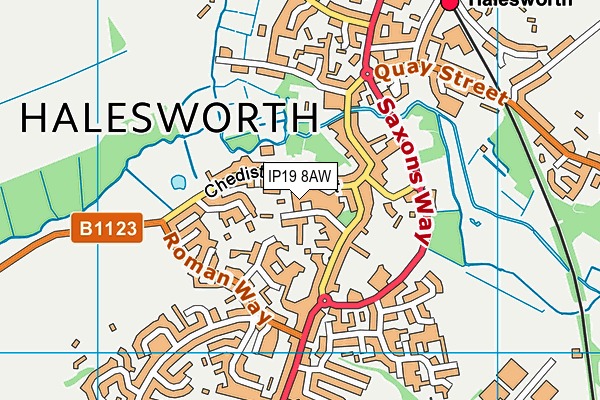 IP19 8AW map - OS VectorMap District (Ordnance Survey)