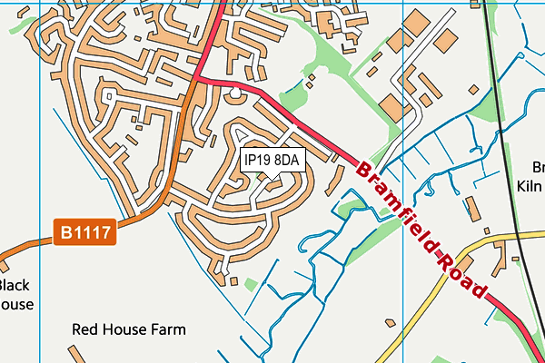 IP19 8DA map - OS VectorMap District (Ordnance Survey)