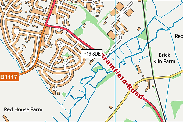 IP19 8DE map - OS VectorMap District (Ordnance Survey)