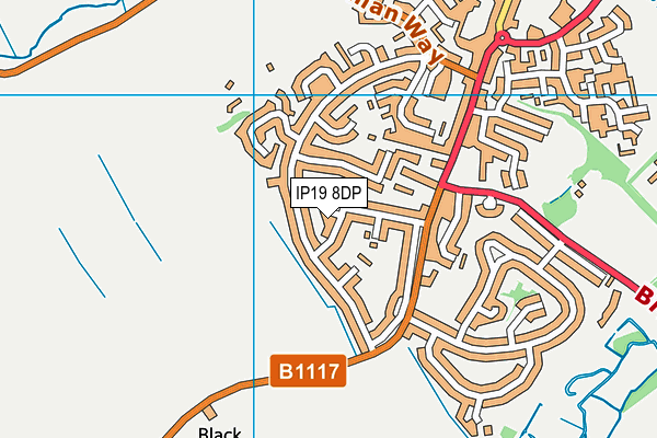 IP19 8DP map - OS VectorMap District (Ordnance Survey)