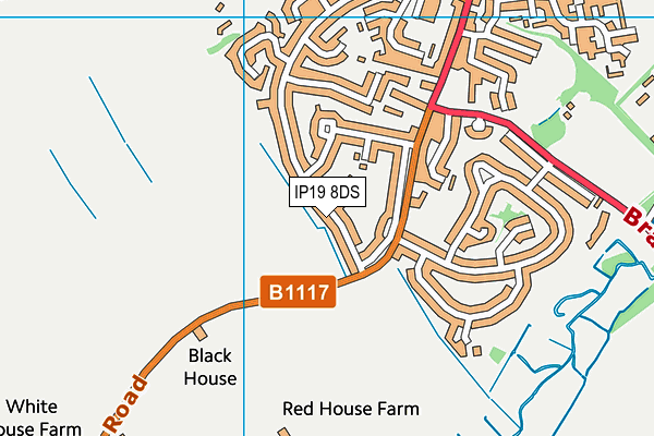 IP19 8DS map - OS VectorMap District (Ordnance Survey)