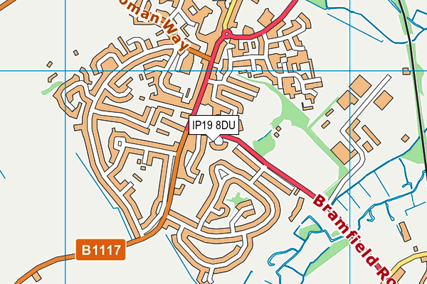 IP19 8DU map - OS VectorMap District (Ordnance Survey)