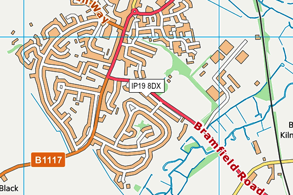 IP19 8DX map - OS VectorMap District (Ordnance Survey)