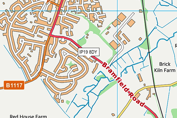 IP19 8DY map - OS VectorMap District (Ordnance Survey)