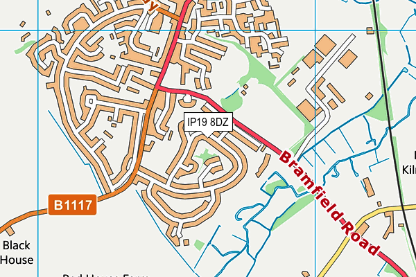 IP19 8DZ map - OS VectorMap District (Ordnance Survey)