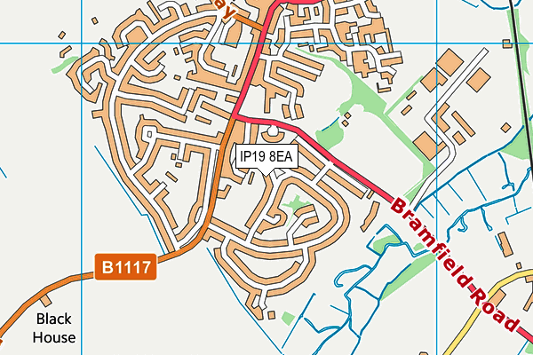 IP19 8EA map - OS VectorMap District (Ordnance Survey)