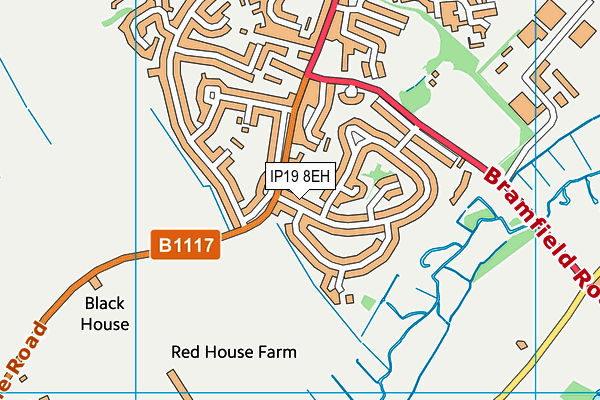 IP19 8EH map - OS VectorMap District (Ordnance Survey)