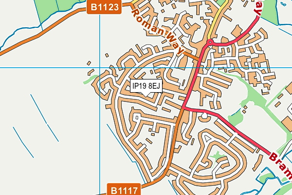IP19 8EJ map - OS VectorMap District (Ordnance Survey)