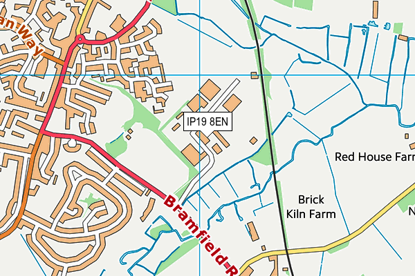 IP19 8EN map - OS VectorMap District (Ordnance Survey)