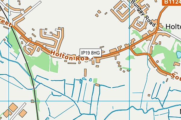 IP19 8HG map - OS VectorMap District (Ordnance Survey)