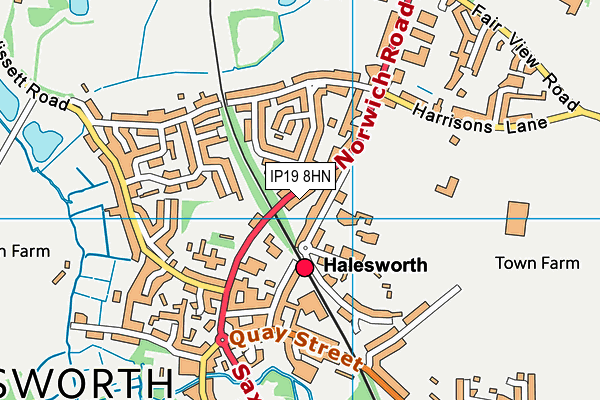 IP19 8HN map - OS VectorMap District (Ordnance Survey)