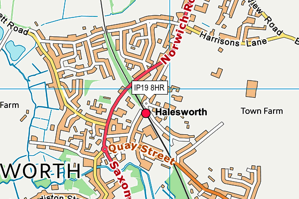 IP19 8HR map - OS VectorMap District (Ordnance Survey)