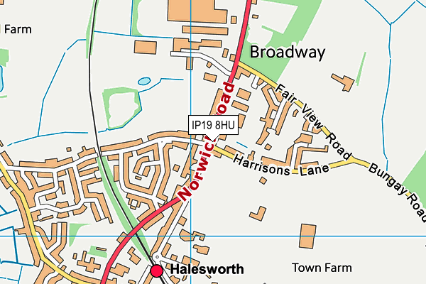 IP19 8HU map - OS VectorMap District (Ordnance Survey)