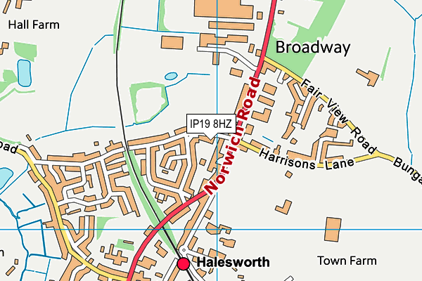 IP19 8HZ map - OS VectorMap District (Ordnance Survey)