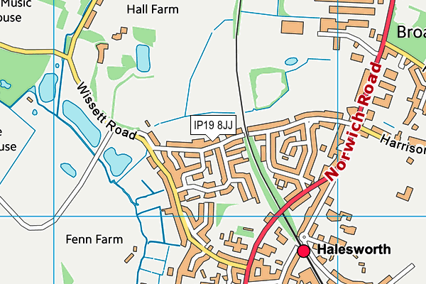 IP19 8JJ map - OS VectorMap District (Ordnance Survey)