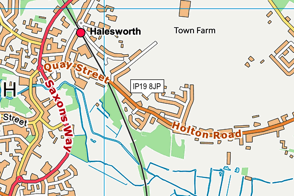 IP19 8JP map - OS VectorMap District (Ordnance Survey)