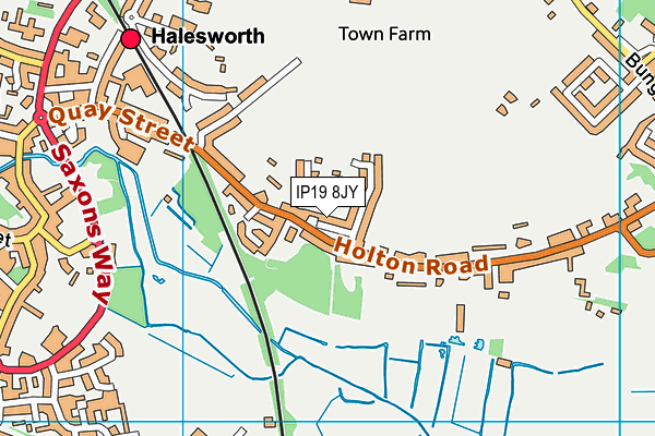 IP19 8JY map - OS VectorMap District (Ordnance Survey)