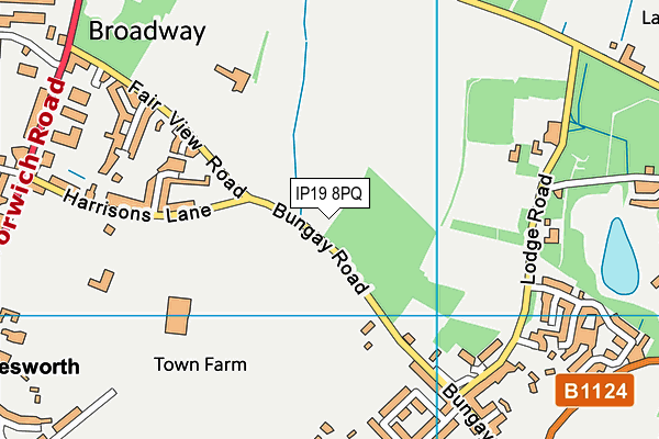 IP19 8PQ map - OS VectorMap District (Ordnance Survey)