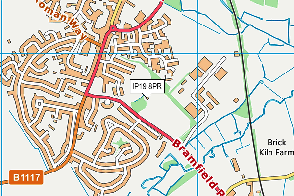 IP19 8PR map - OS VectorMap District (Ordnance Survey)
