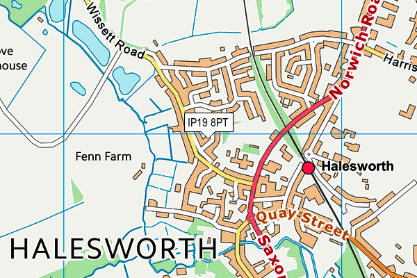 IP19 8PT map - OS VectorMap District (Ordnance Survey)