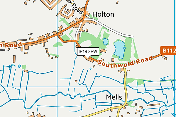 IP19 8PW map - OS VectorMap District (Ordnance Survey)