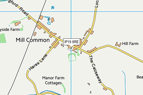 IP19 8RE map - OS VectorMap District (Ordnance Survey)