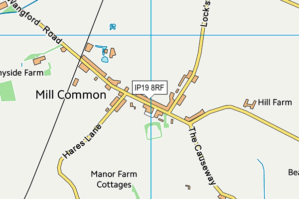 IP19 8RF map - OS VectorMap District (Ordnance Survey)