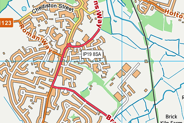 IP19 8SA map - OS VectorMap District (Ordnance Survey)