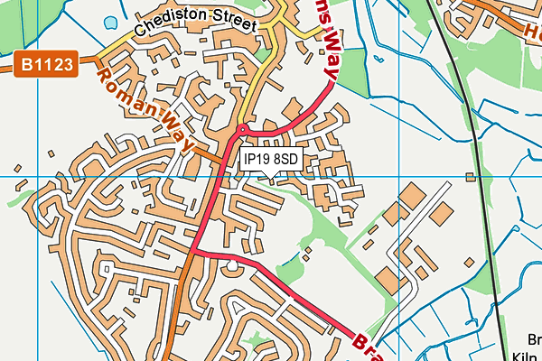 IP19 8SD map - OS VectorMap District (Ordnance Survey)