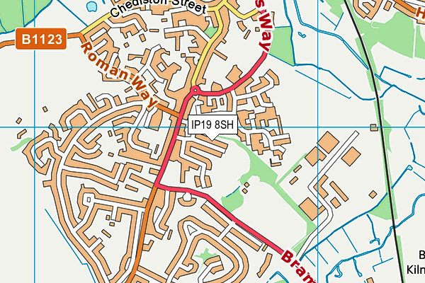 IP19 8SH map - OS VectorMap District (Ordnance Survey)