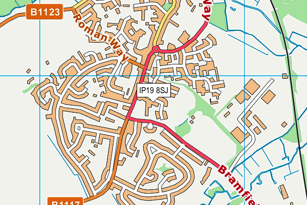 IP19 8SJ map - OS VectorMap District (Ordnance Survey)