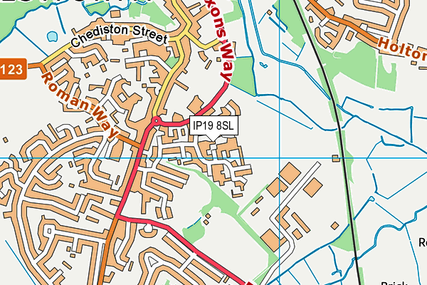 IP19 8SL map - OS VectorMap District (Ordnance Survey)