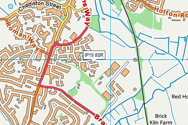 IP19 8SR map - OS VectorMap District (Ordnance Survey)