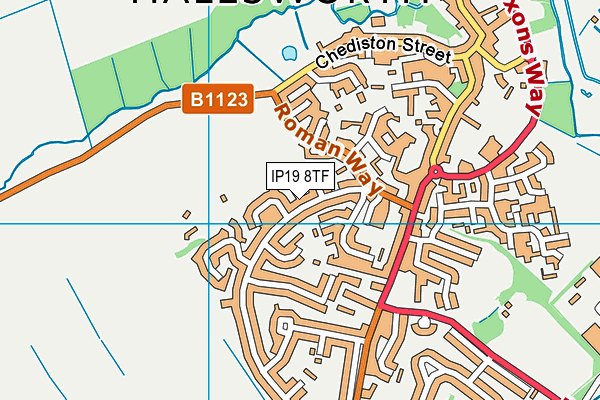 IP19 8TF map - OS VectorMap District (Ordnance Survey)