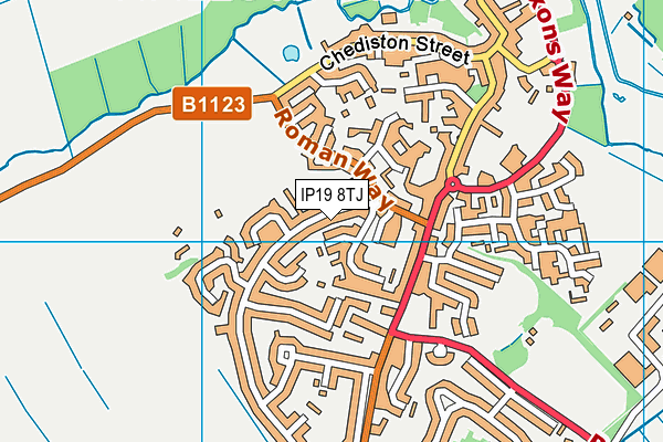 IP19 8TJ map - OS VectorMap District (Ordnance Survey)