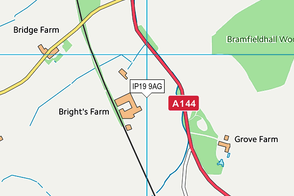 IP19 9AG map - OS VectorMap District (Ordnance Survey)