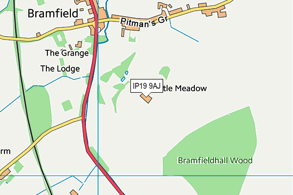 IP19 9AJ map - OS VectorMap District (Ordnance Survey)