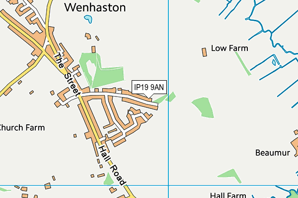 IP19 9AN map - OS VectorMap District (Ordnance Survey)