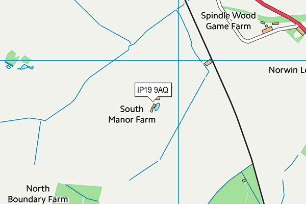 IP19 9AQ map - OS VectorMap District (Ordnance Survey)