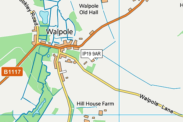 IP19 9AR map - OS VectorMap District (Ordnance Survey)