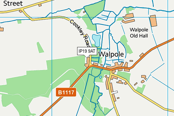 IP19 9AT map - OS VectorMap District (Ordnance Survey)