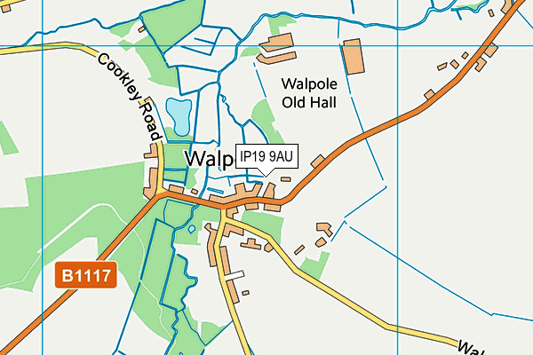 IP19 9AU map - OS VectorMap District (Ordnance Survey)