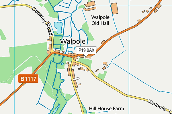 IP19 9AX map - OS VectorMap District (Ordnance Survey)