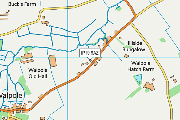 IP19 9AZ map - OS VectorMap District (Ordnance Survey)