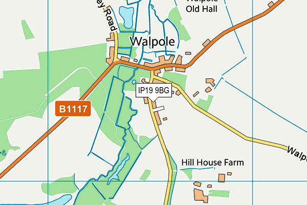 IP19 9BG map - OS VectorMap District (Ordnance Survey)