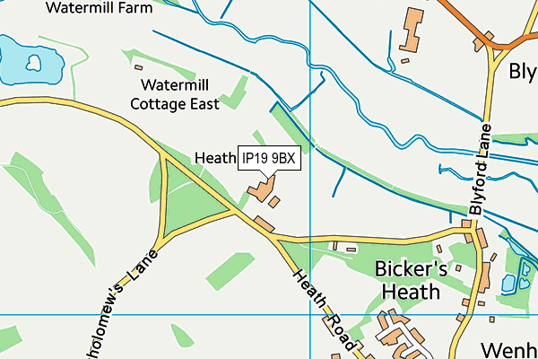 IP19 9BX map - OS VectorMap District (Ordnance Survey)