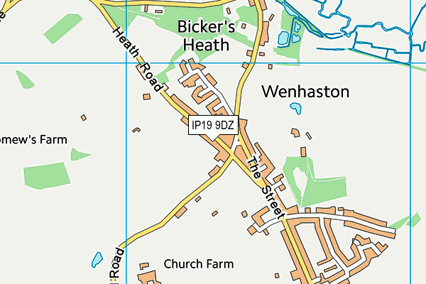 IP19 9DZ map - OS VectorMap District (Ordnance Survey)